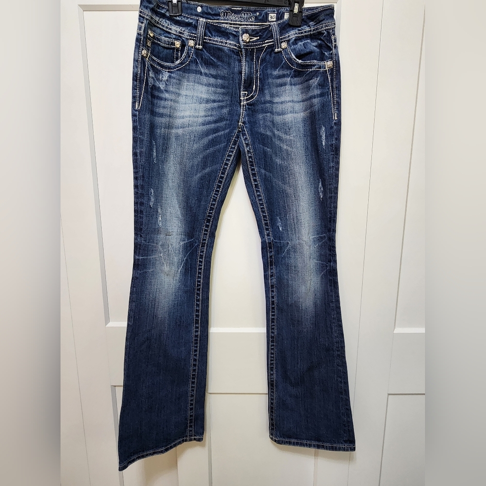 MISS ME JEANS with Peace Sign Pocket Detail